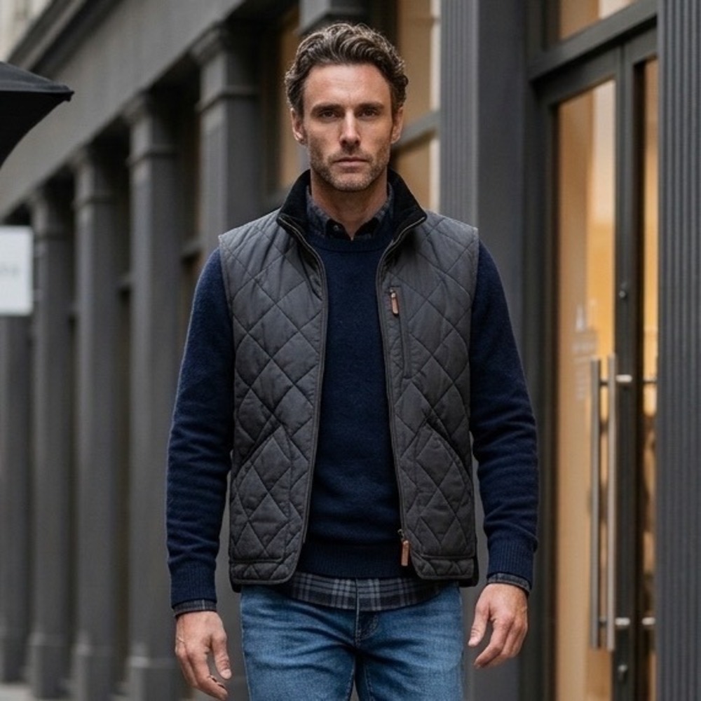 NWT J.Crew Sussex Vest Mens M Black 
Quilted PrimaLoft Preppy Casual Outdoors